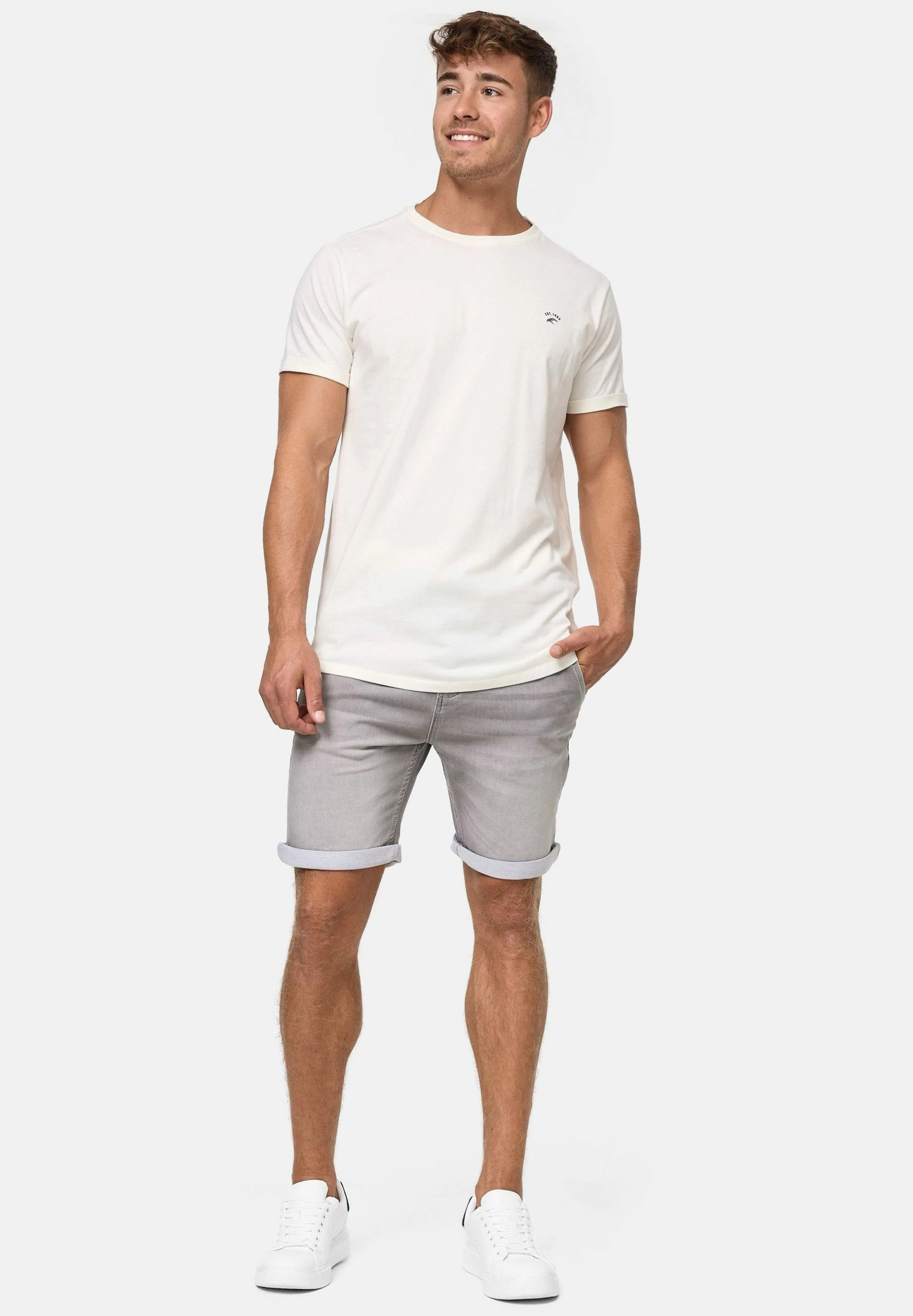 Indicode Jeans Jeansshort - Vintage Grey 4 Indicode Jeans Jeansshort - Vintage Grey - Afbeelding 2