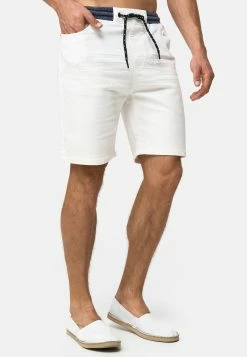 Indicode Jeans Ettore - Jeansshort - Offwhite -Indicode Jeans Verkoop winkel 03d0d084f6704636b395dfc79f859d23