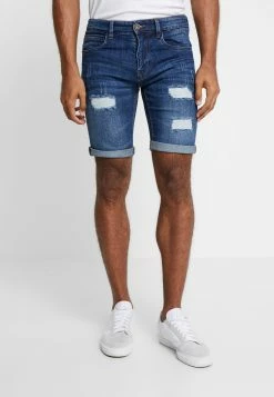 Indicode Jeans Kaden Holes - Jeansshort - Medium Indigo