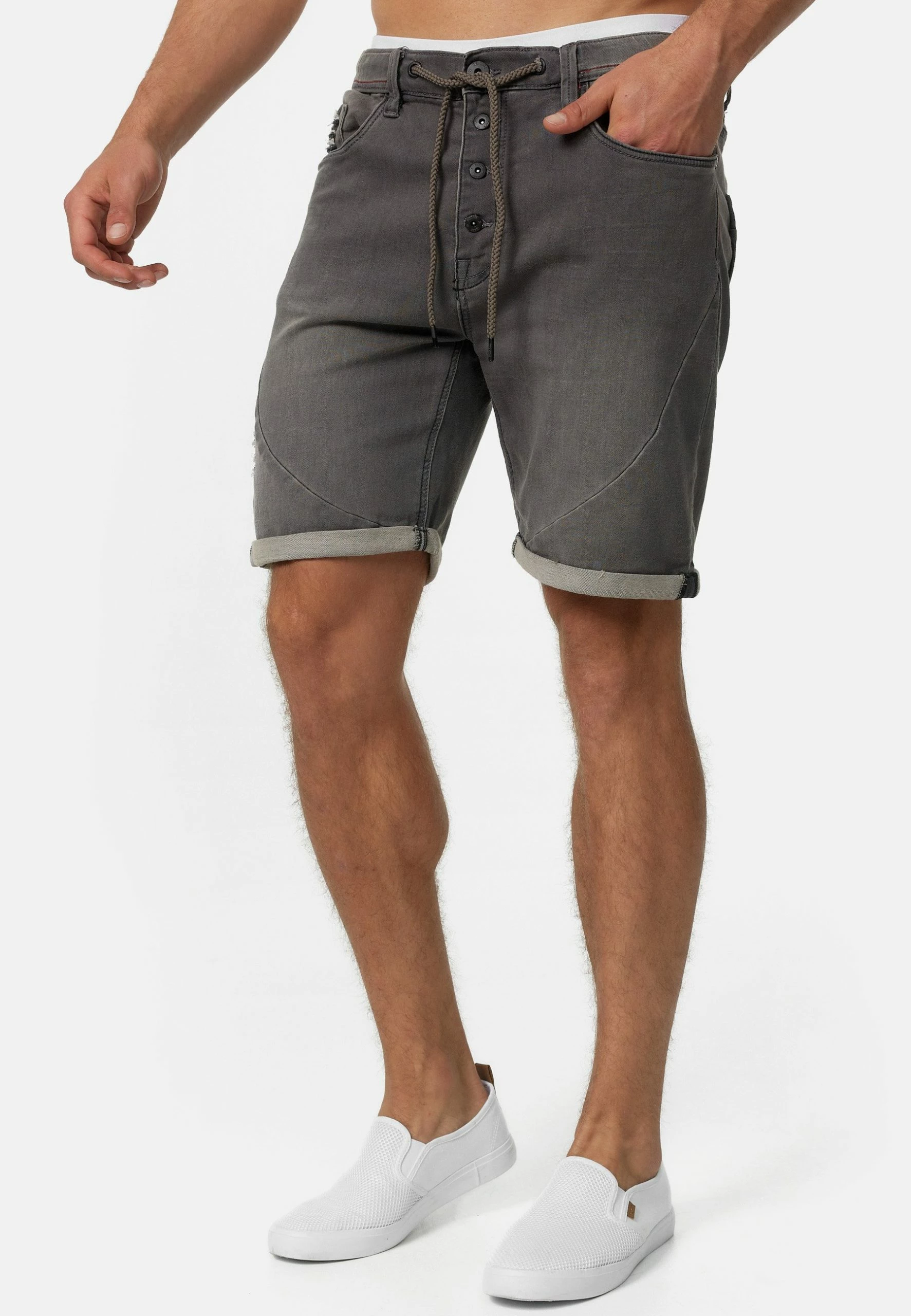 Indicode Jeans Jeansshort - Grey 6 Indicode Jeans Jeansshort - Grey - Afbeelding 4