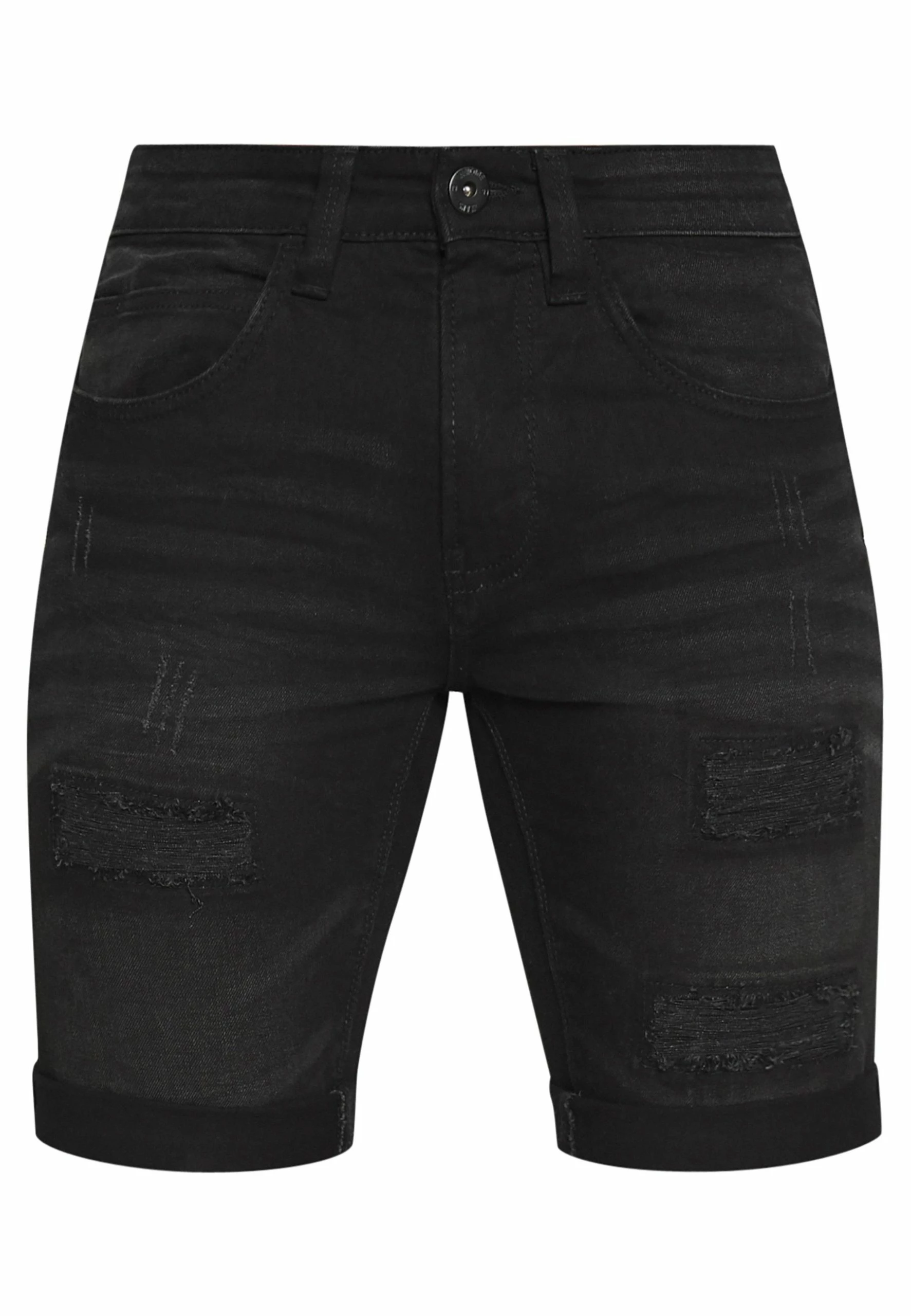 Indicode Jeans Kaden Holes - Jeansshort - Ultra Black 7 Indicode Jeans Kaden Holes - Jeansshort - Ultra Black - Afbeelding 5
