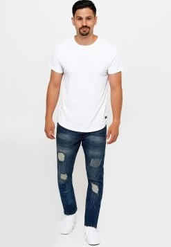 Indicode Jeans Mcintyre - Straight Leg Jeans - Blue -Indicode Jeans Verkoop winkel 3c4b26e64e17480f8dfbab0ffc79f28b