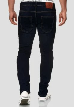 Indicode Jeans Stretch - Slim Fit Jeans - Dark-Blue -Indicode Jeans Verkoop winkel 5615449aa69543798229e02c3a41e890
