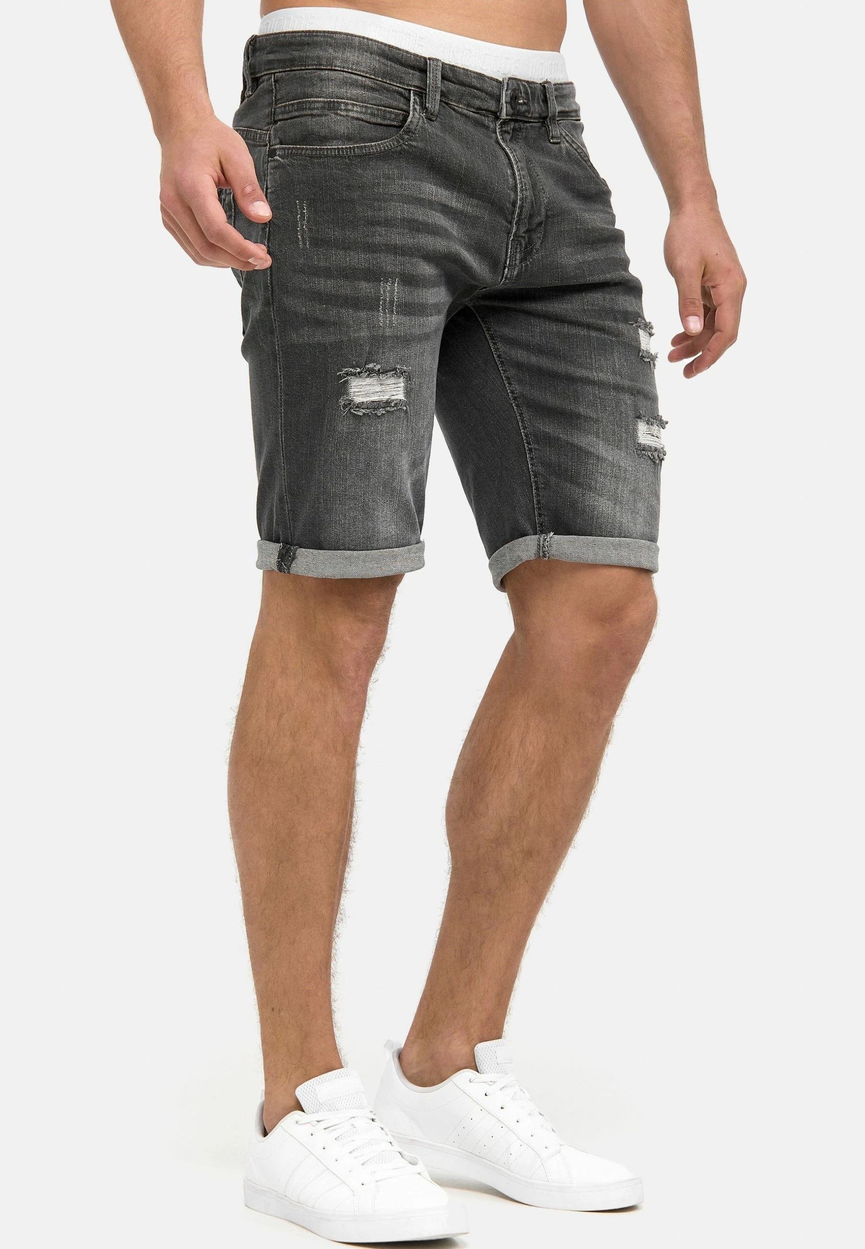 Indicode Jeans Cuba Caden - Jeansshort - Dark Grey 7 Indicode Jeans Cuba Caden - Jeansshort - Dark Grey - Afbeelding 5