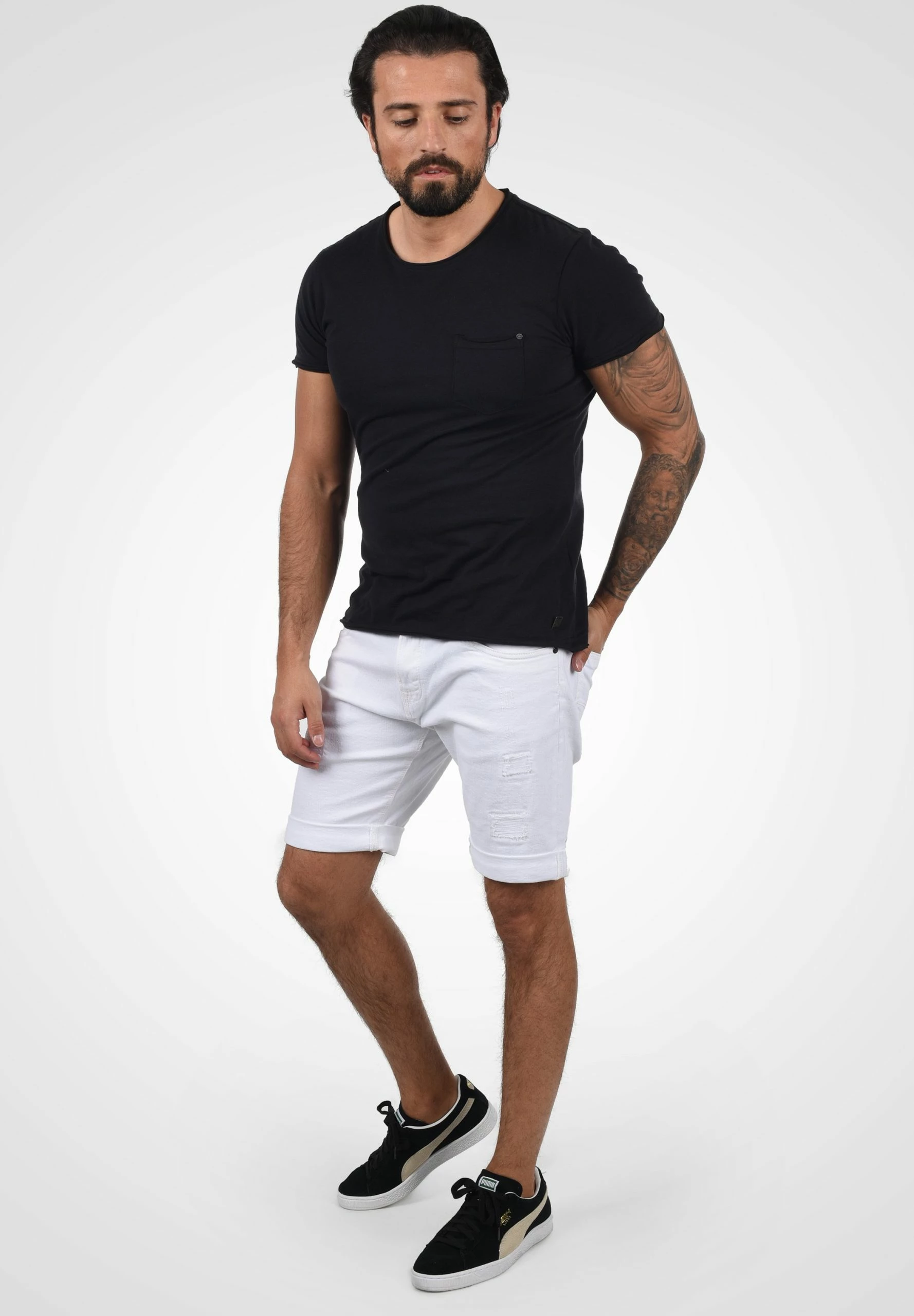 Indicode Jeans Idhallow - Jeansshort - Off-White 4 Indicode Jeans Idhallow - Jeansshort - Off-White - Afbeelding 2
