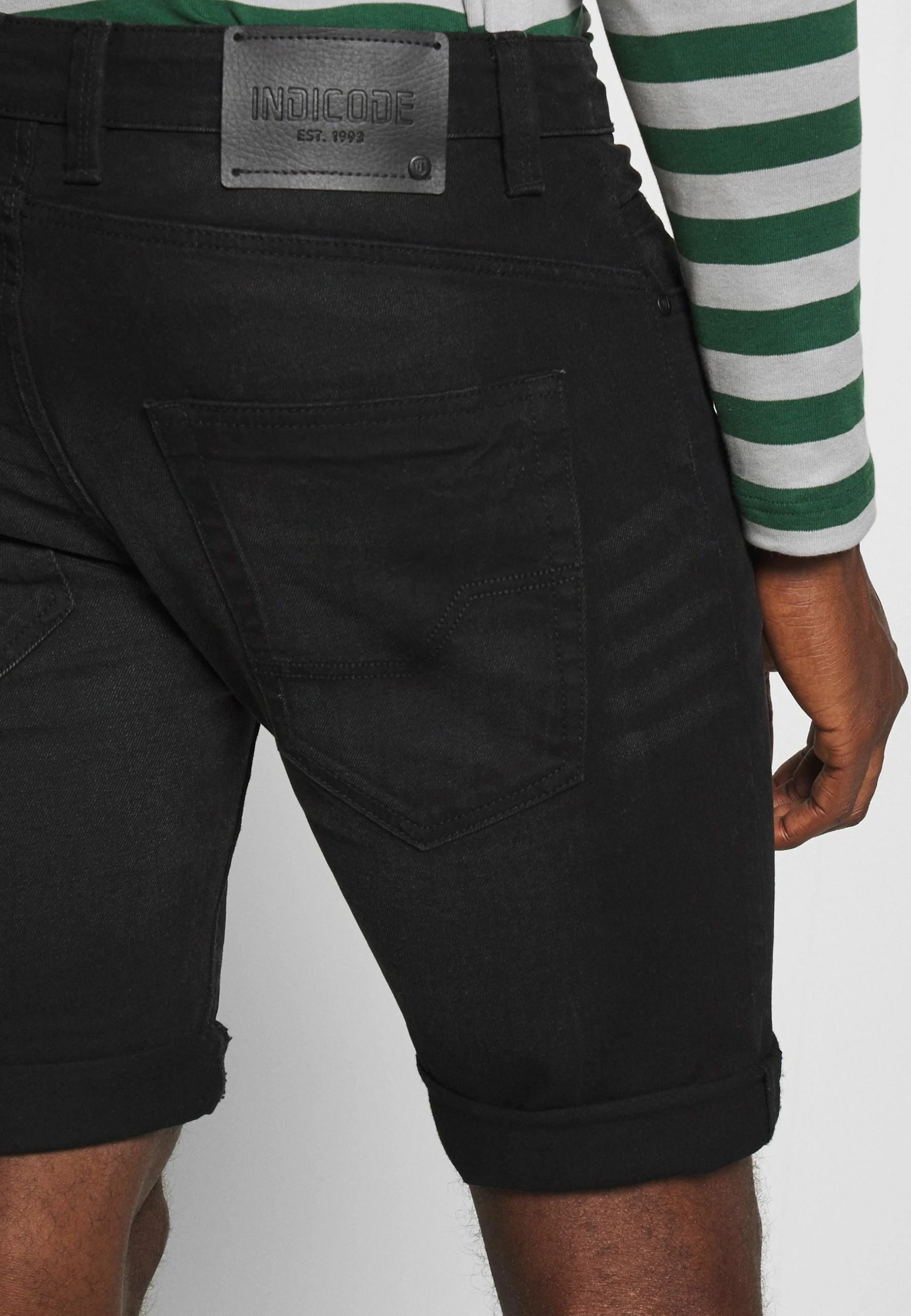 Indicode Jeans Kaden Holes - Jeansshort - Ultra Black 8 Indicode Jeans Kaden Holes - Jeansshort - Ultra Black - Afbeelding 6
