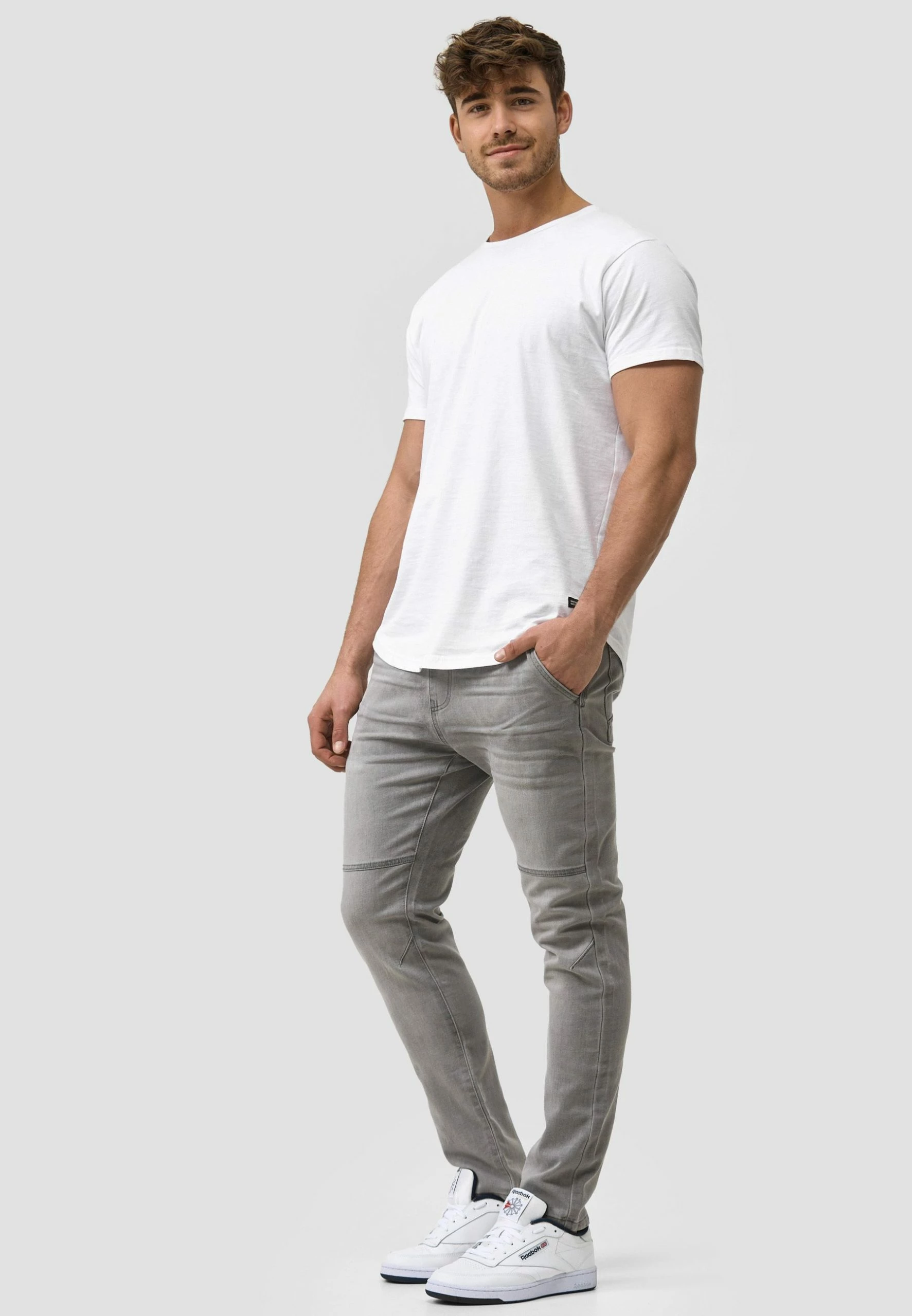 Indicode Jeans Fabrizio - Slim Fit Jeans - Vintage Grey 4 Indicode Jeans Fabrizio - Slim Fit Jeans - Vintage Grey - Afbeelding 2