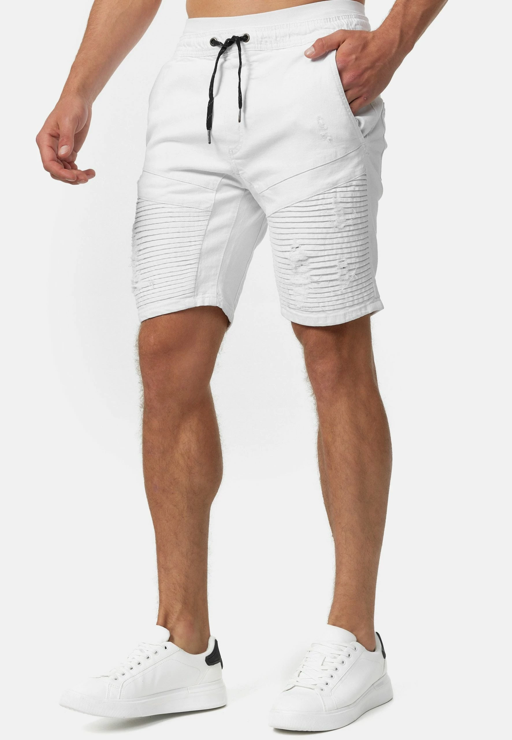 Indicode Jeans Mit Elastisc - Jeansshort - Off White 7 Indicode Jeans Mit Elastisc - Jeansshort - Off White - Afbeelding 5
