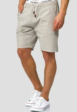 Indicode Jeans Shorts - Mottled Light Grey