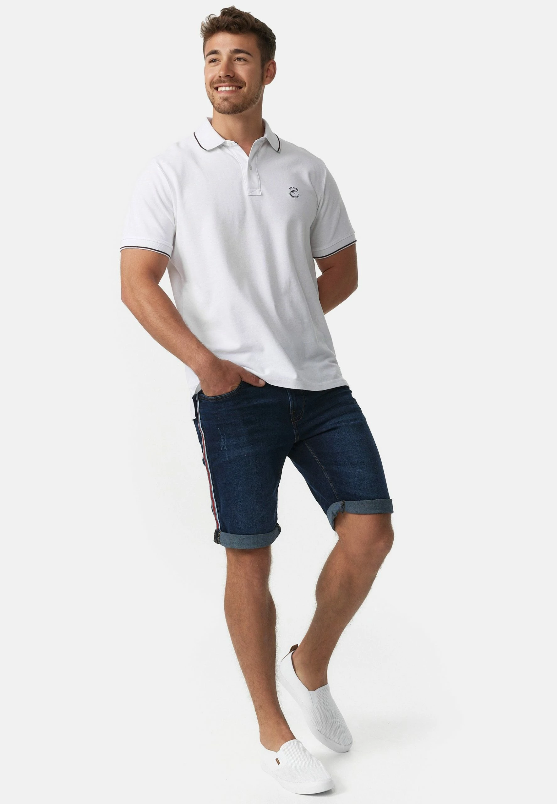 Indicode Jeans Jeansshort - Dark Blue 4 Indicode Jeans Jeansshort - Dark Blue - Afbeelding 2