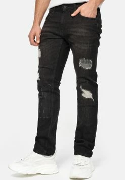 Indicode Jeans Mcintyre - Straight Leg Jeans - Black