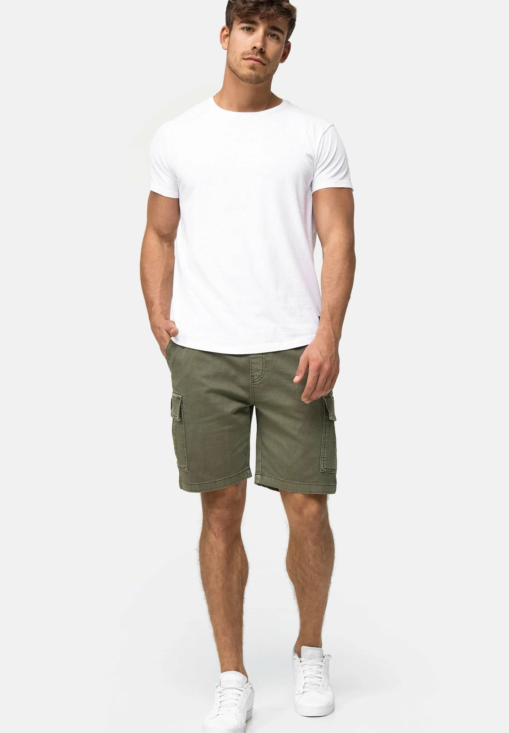Indicode Jeans Rudi - Shorts - Army 4 Indicode Jeans Rudi - Shorts - Army - Afbeelding 2