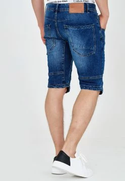 Indicode Jeans Leon - Jeansshort - Medium Indigo -Indicode Jeans Verkoop winkel f9593c884bd5410a87d7fb36f61d3d18