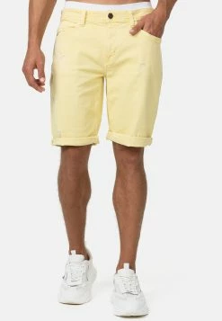 Indicode Jeans Jeansshort - Pale Banana