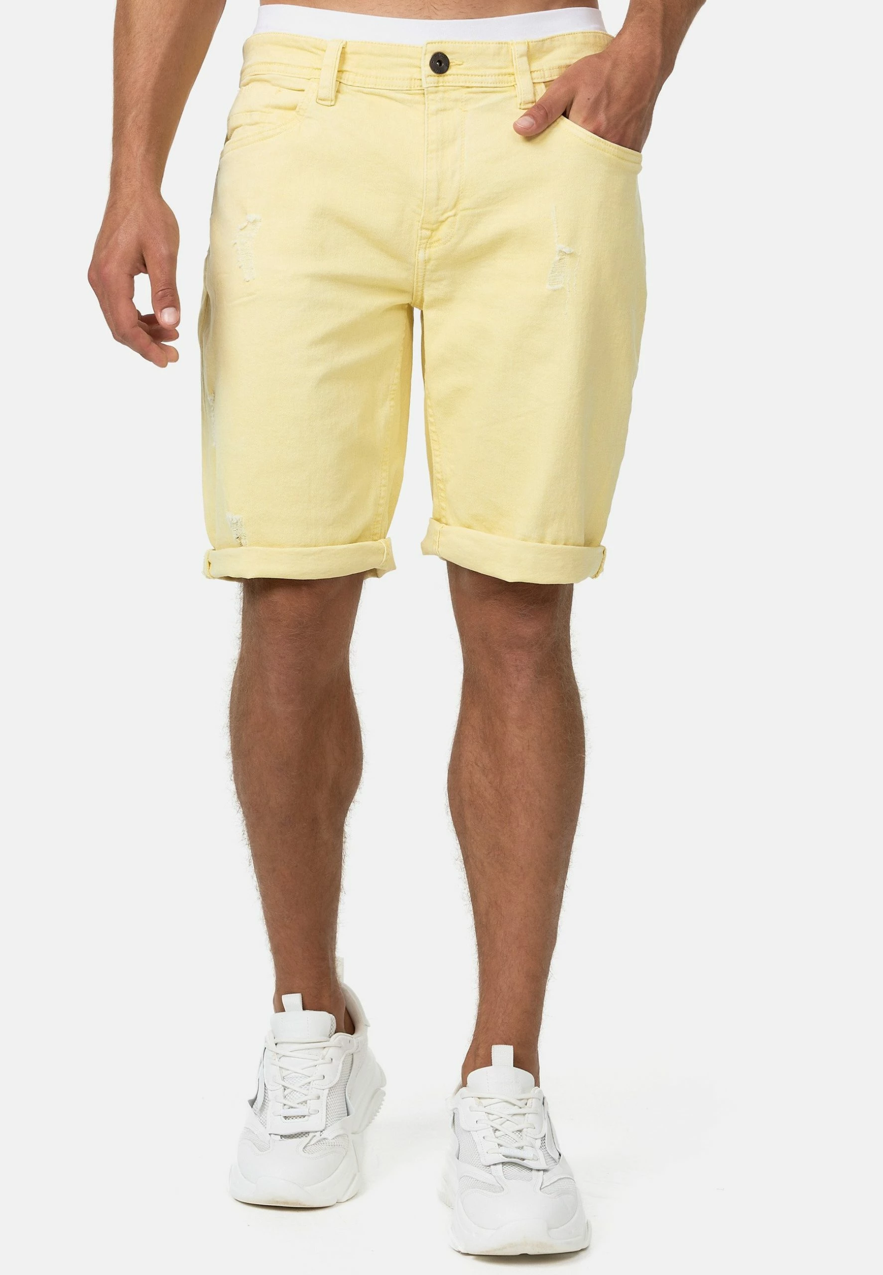 Indicode Jeans Jeansshort - Pale Banana 3 Indicode Jeans Jeansshort - Pale Banana